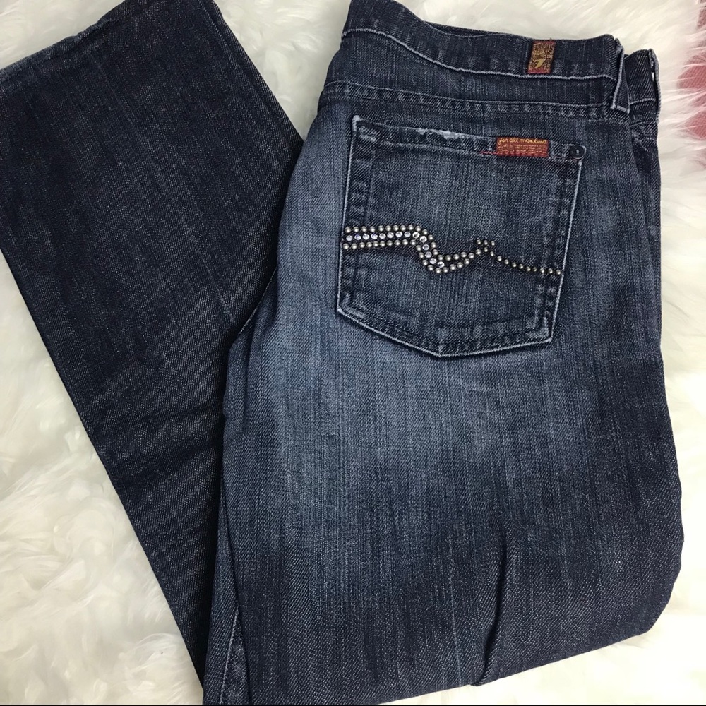 7 for all Mankind boot cut jeans Swarovski Pockets